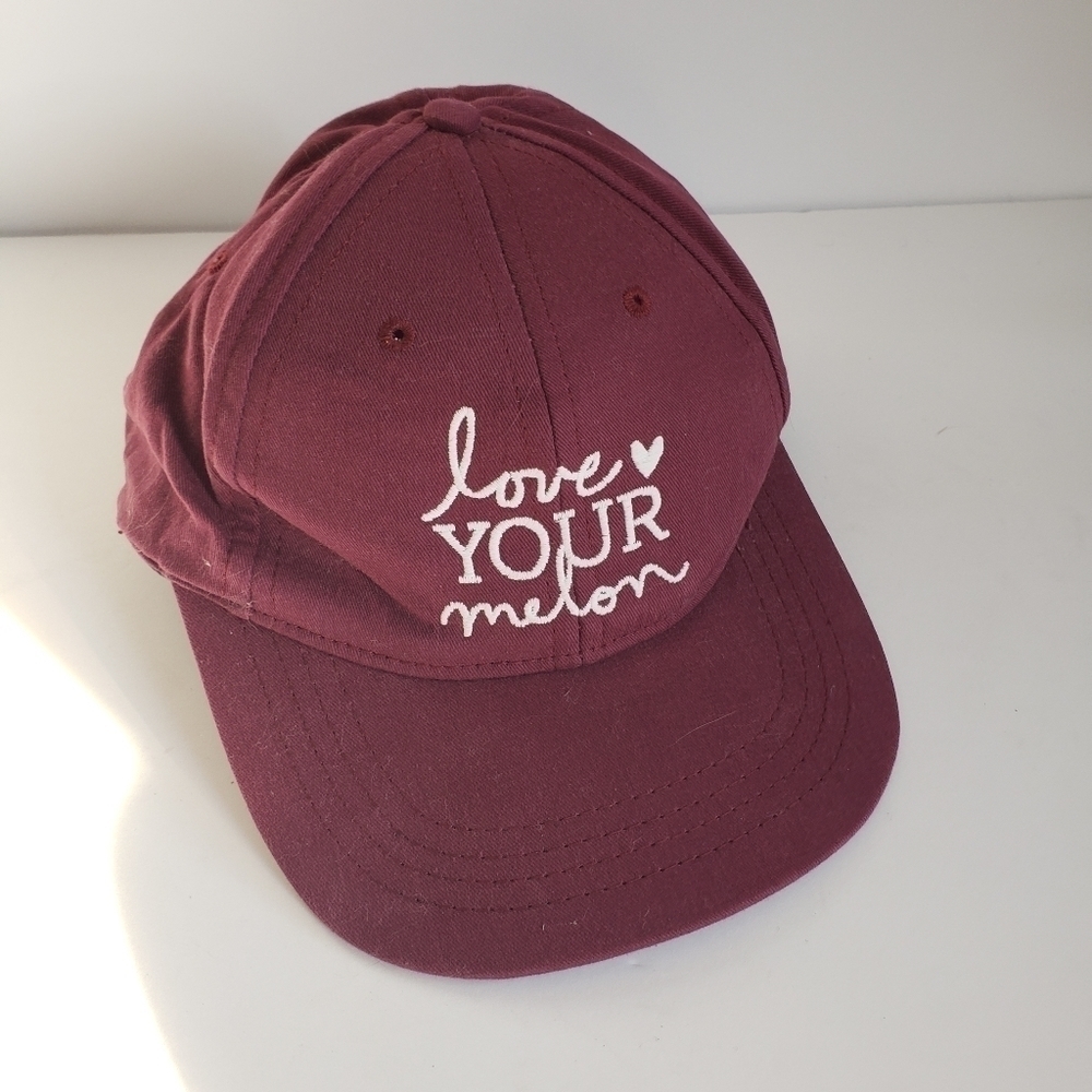 Love Your Melon Adjustable Baseball Cap Hat Burgandy